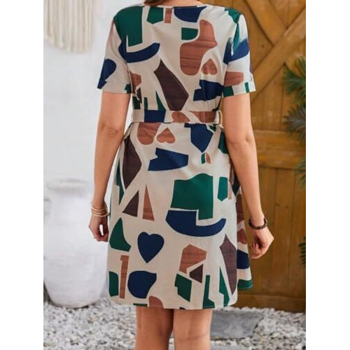 Leriya Fashion Women Rayon Above The Knee Western Casual Dress (LF-WD1193-01_Multicolour-1_L)