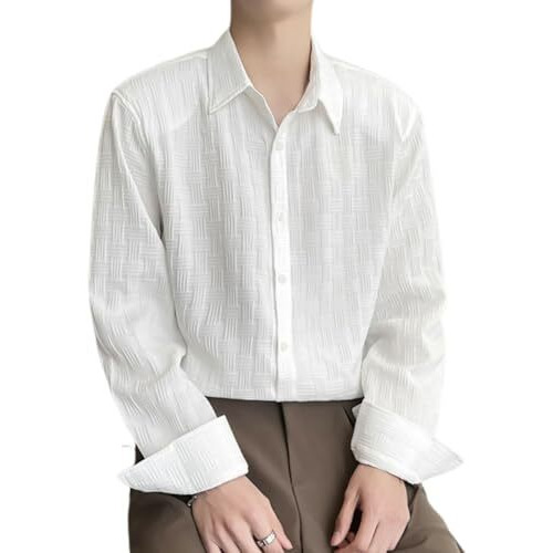 Leriya Fashion Regular Fit Shirt for Men| White Shirt for Men| Men Stylish Shirt | Black Casual Shirt for Men (Medium, White)