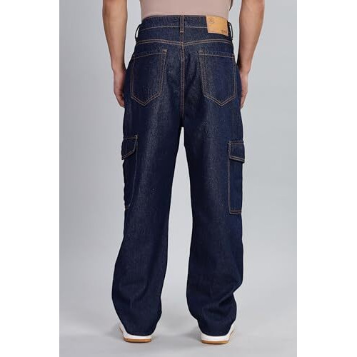INKD Men's Relaxed Jeans (INKSS25MJN-603_Sapphire Sphere