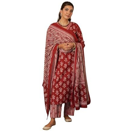 Kurta Set For Women || 3 Pic Kurta For Women (SP-245-247) (Maroon, S)