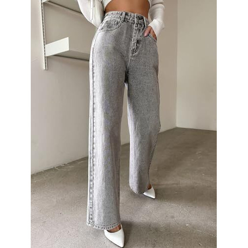 KOTTY Women's Cotton Lycra Blend Relaxed Fit Stretchable Jeans(Grey,34)