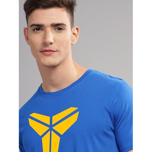 ADRO Mens Printed T Shirt - Premium Cotton Graphic Printed Tshirt - Royal Blue T-Shirt - RN24-TOB-RB-2XL