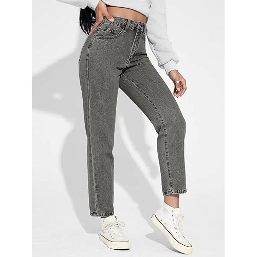 KOTTY Women's High Rise Cotton Lycra Blend Ankle Length Slim fit Jeans (Grey,30)_KOTTYLADIESJEANS1023L