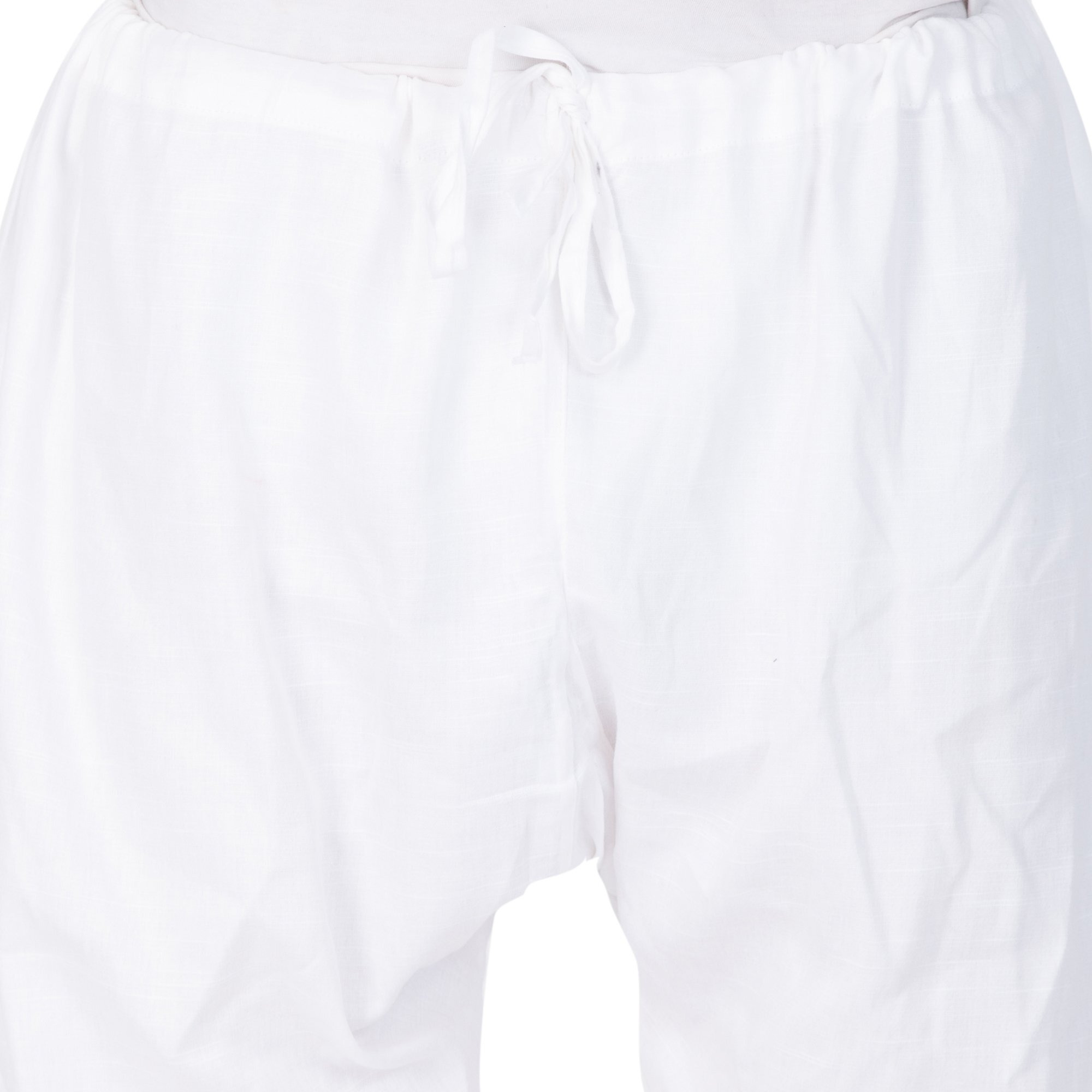 VASTRAMAY Men's White Pure Cotton Churidar Pyjama | Traditional Ethnic Wear for Weddings, Festivals & Casual Outfits