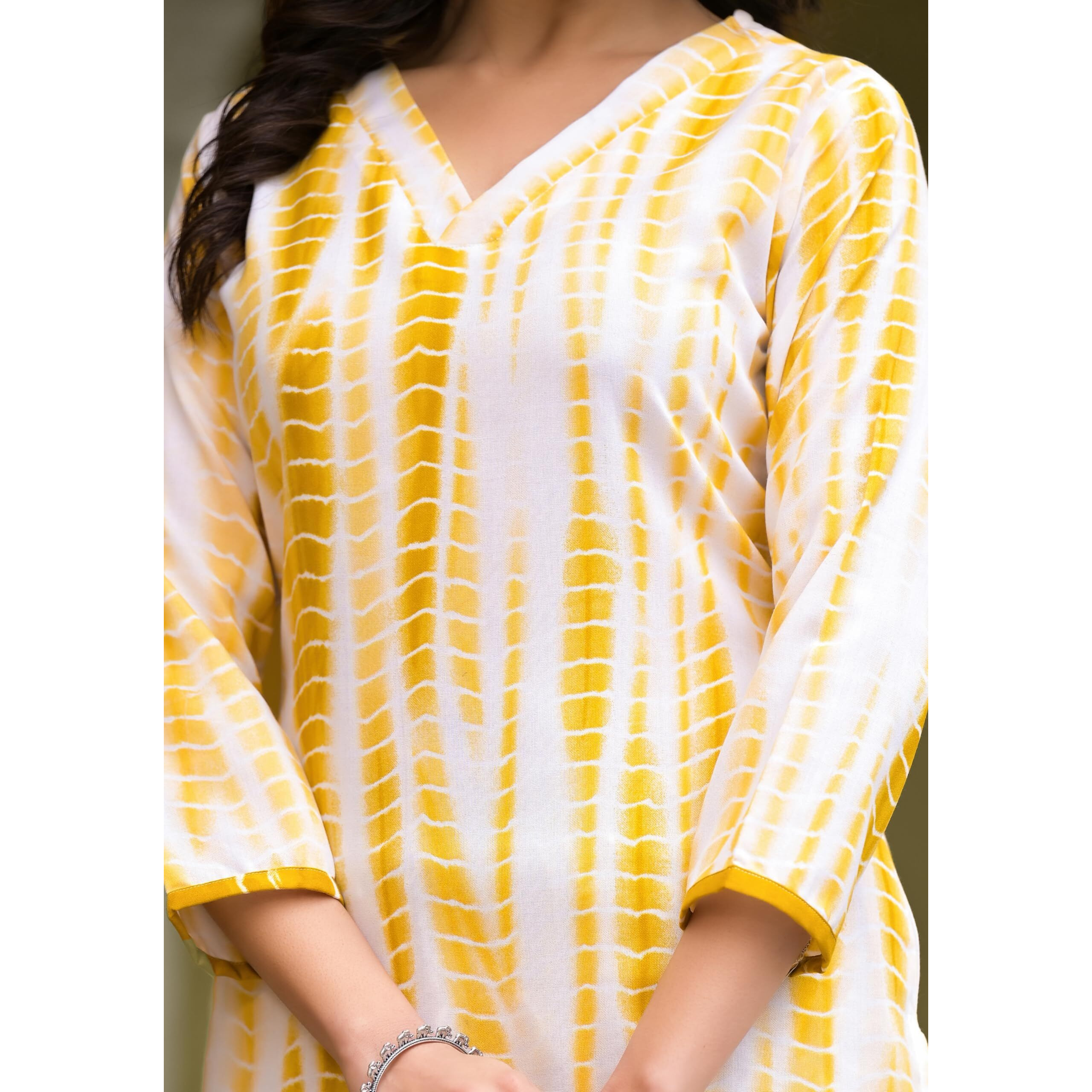 KLOSIA Women Straight Printed Kurta and Pant Set with Dupatta | Ethnic Set | Dupatta Set | Suit Set | Kurta Set | Wedding Suit | (XX-Large) Yellow