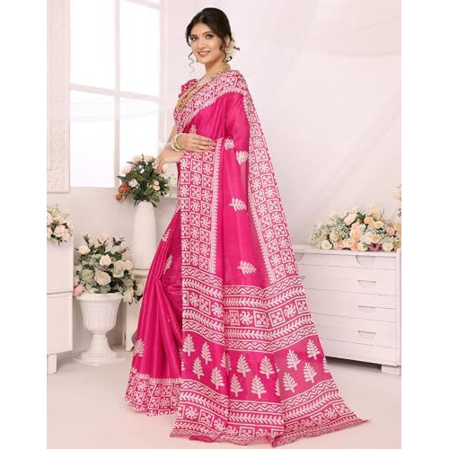 Yashika Women's Woven Printed Art Silk Saree with Unstitched Blouse Material (AZ-YS-P1-KAMAKSHI-RADHA-Parent_Pink)