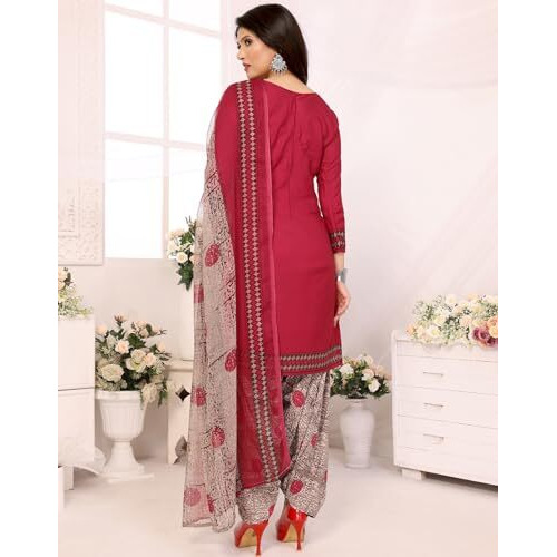 Yashika Women's Printed Dress Material - Unstitched Crepe Fabric Kurti, Pants & Dupatta Set (AZ-YS-P1-1196)