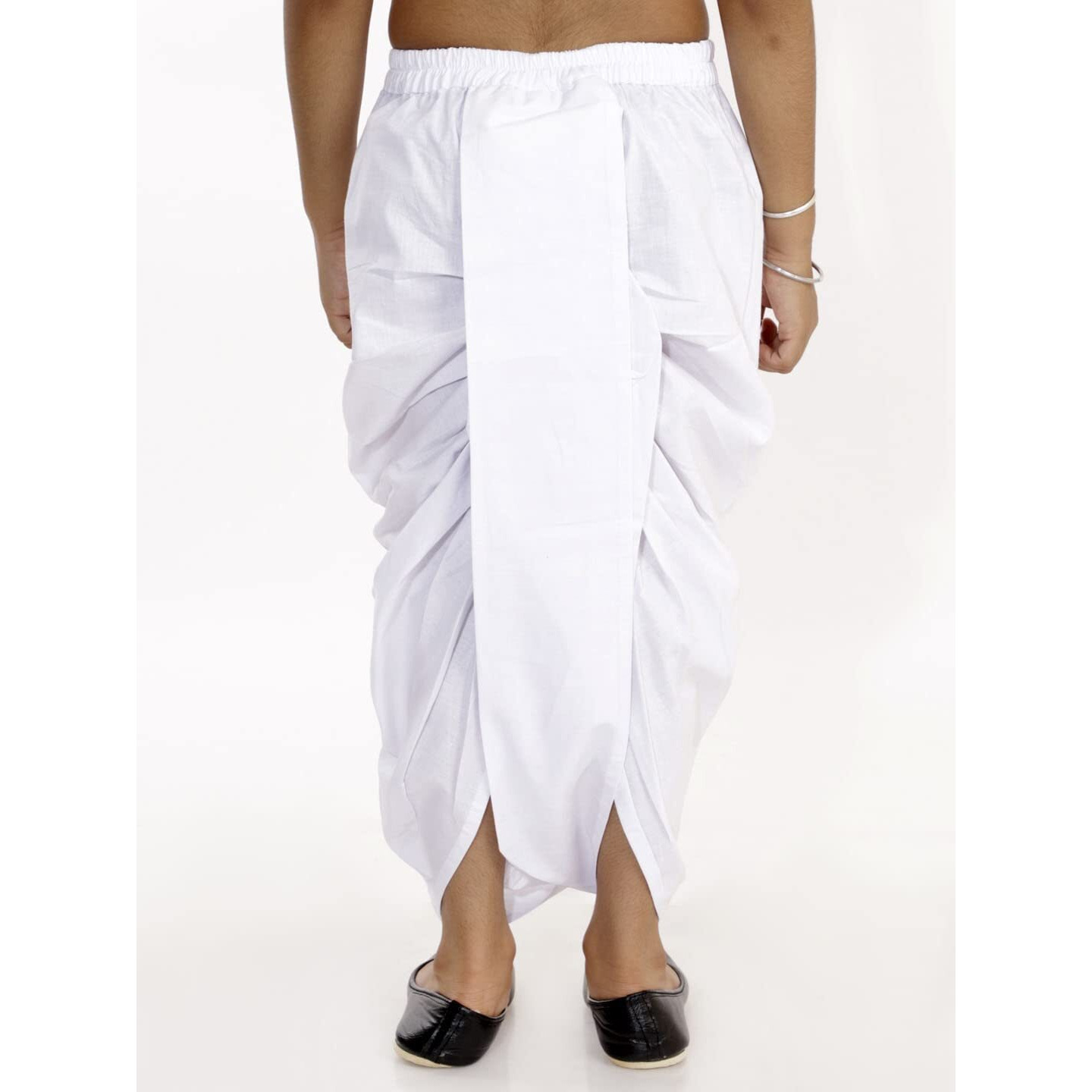 JBN creation Boys Pure Cotton White Ethnic Dhoti | Classic Solid Design for Festivals & Ceremonies | Classic Solid Traditional Dhoti | Elasticated Waistband for Easy Wear | Ethnic Wear_VASBDT015WH_28