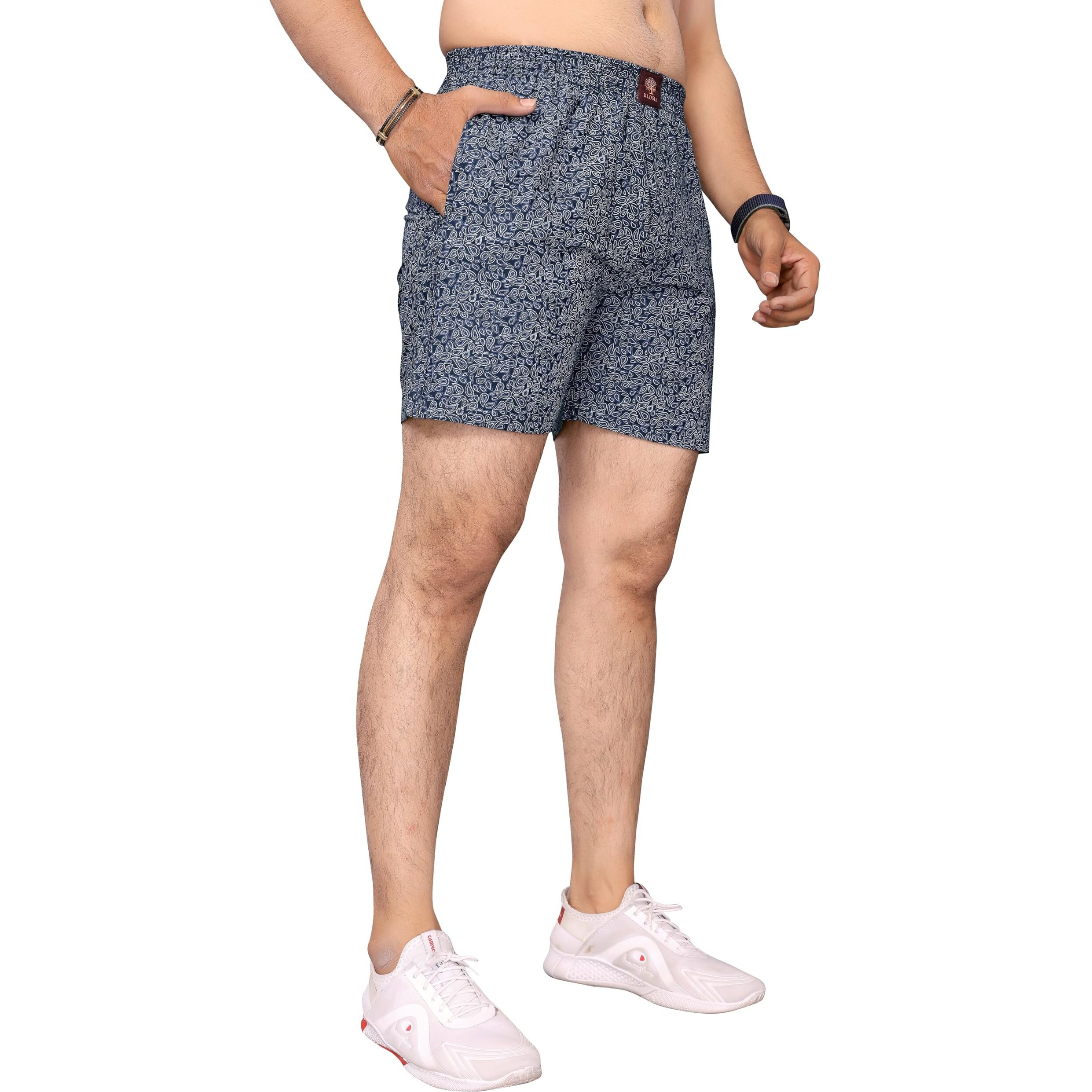 KLOSIA Men's Cotton Printed Regular Boxer Shorts