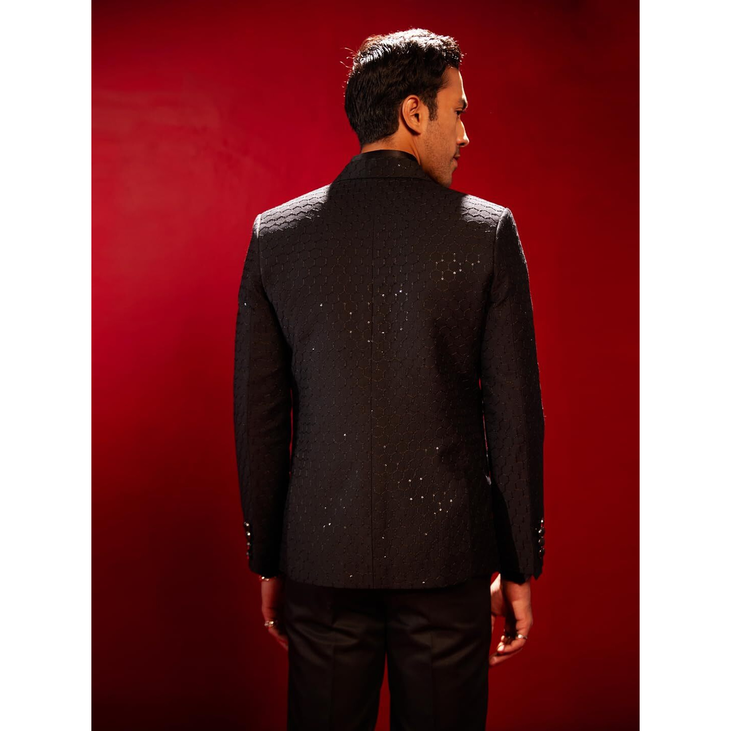 VASTRAMAY Embroidered Blazer for Men  Versatile Ethnic Wear for Weddings & Special Occasions