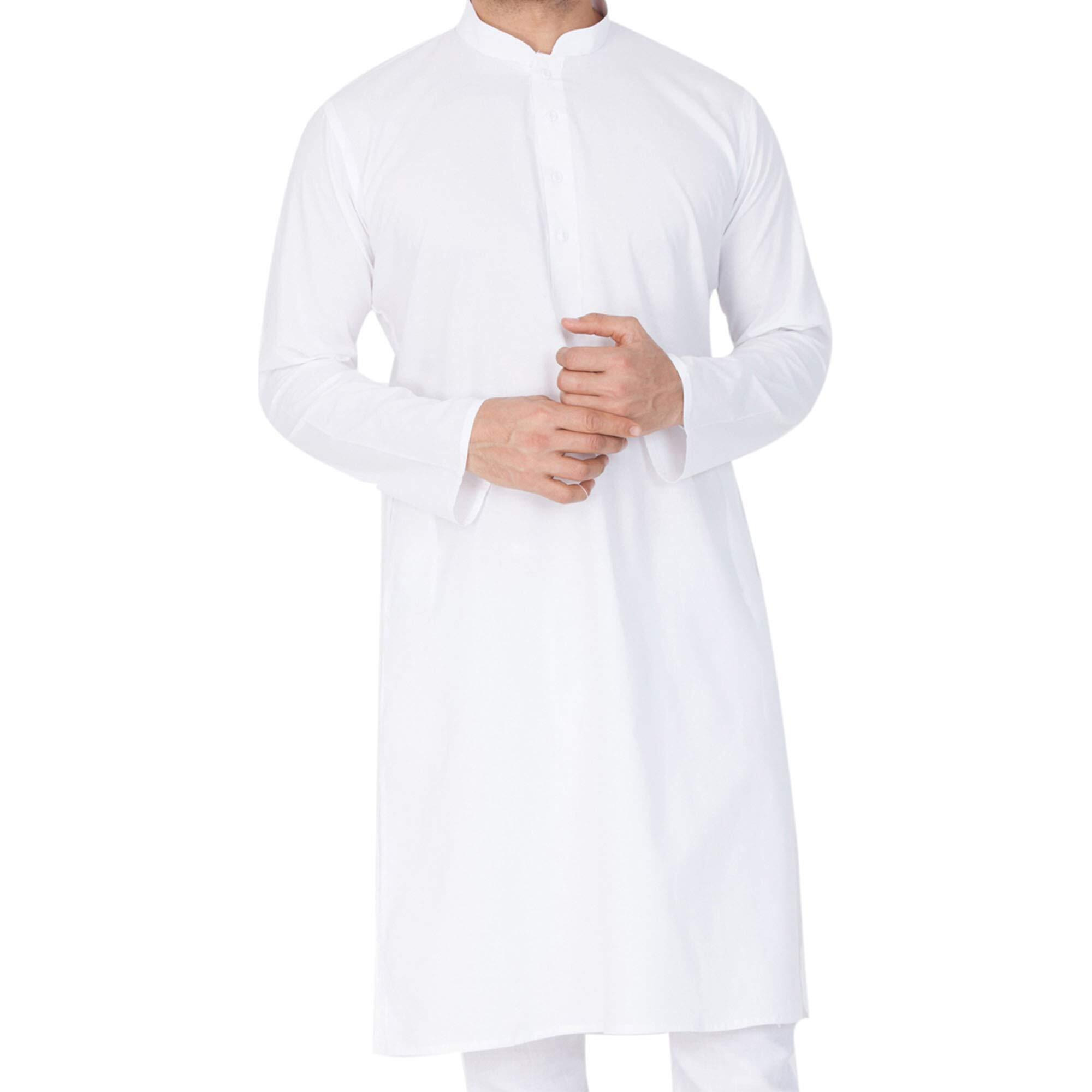 VASTRAMAY Men's Cotton Blend White Kurta - Timeless Elegance for Festivals & Events | Classic Design, Premium Comfort, and Versatile Style | Ethnic Attire for Cultural Celebrations_VASMKWH000_48