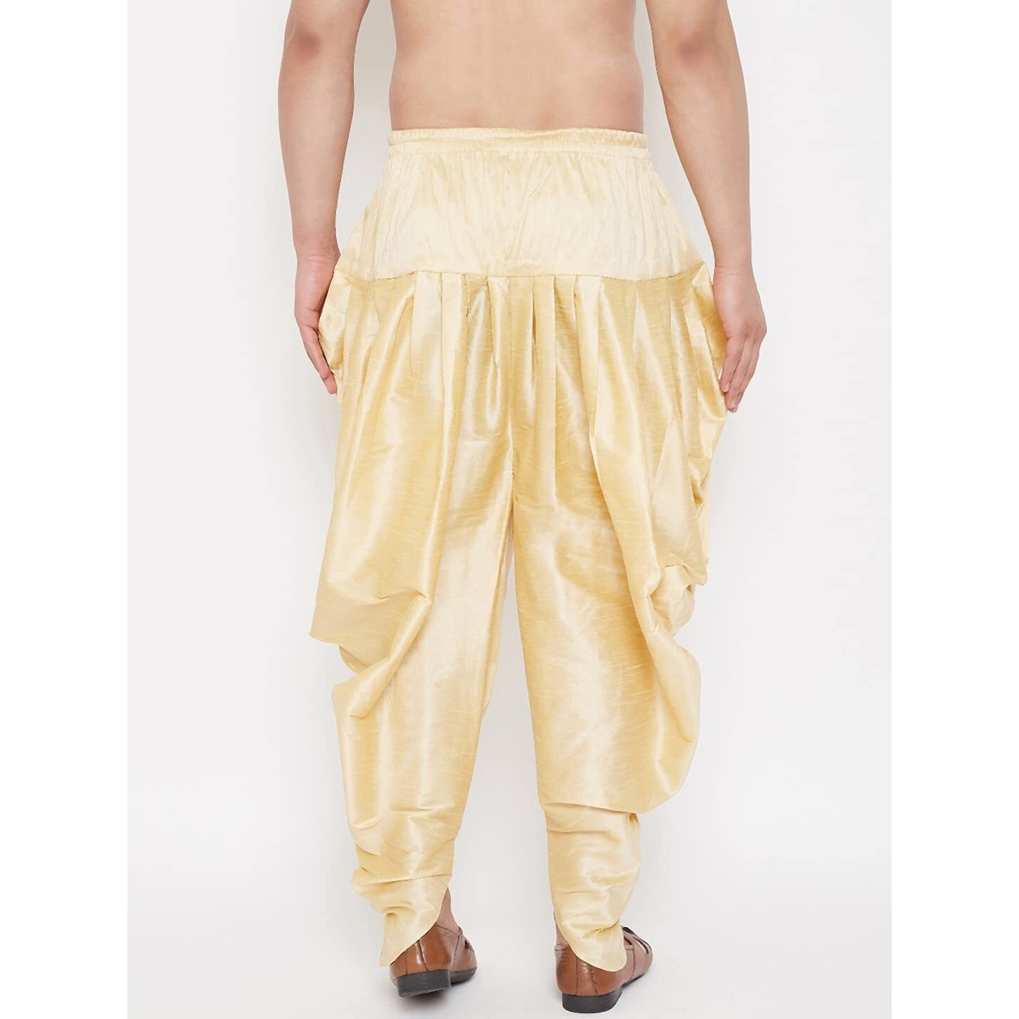 VASTRAMAY Men's Gold Cowl Dhoti (VASMCD007GO_F)