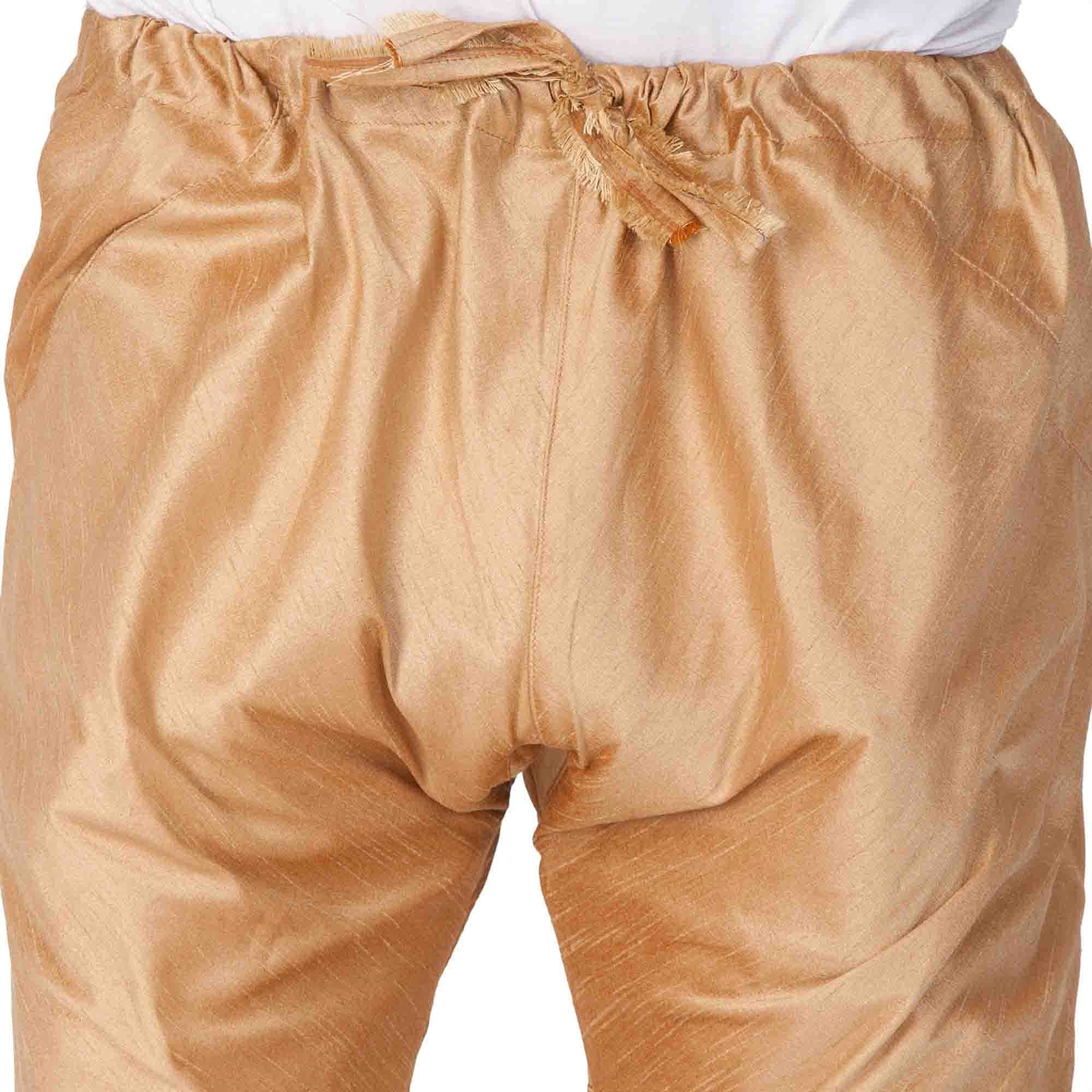 VASTRAMAY VM Mens Silk Blend Rose Gold Pyjama - Stylish Lounge Wear for Relaxation and Sleep | Regular Premium Cotton, Elastic Waist, and Classic Design for Ultimate Comfort_VASMPRG_36