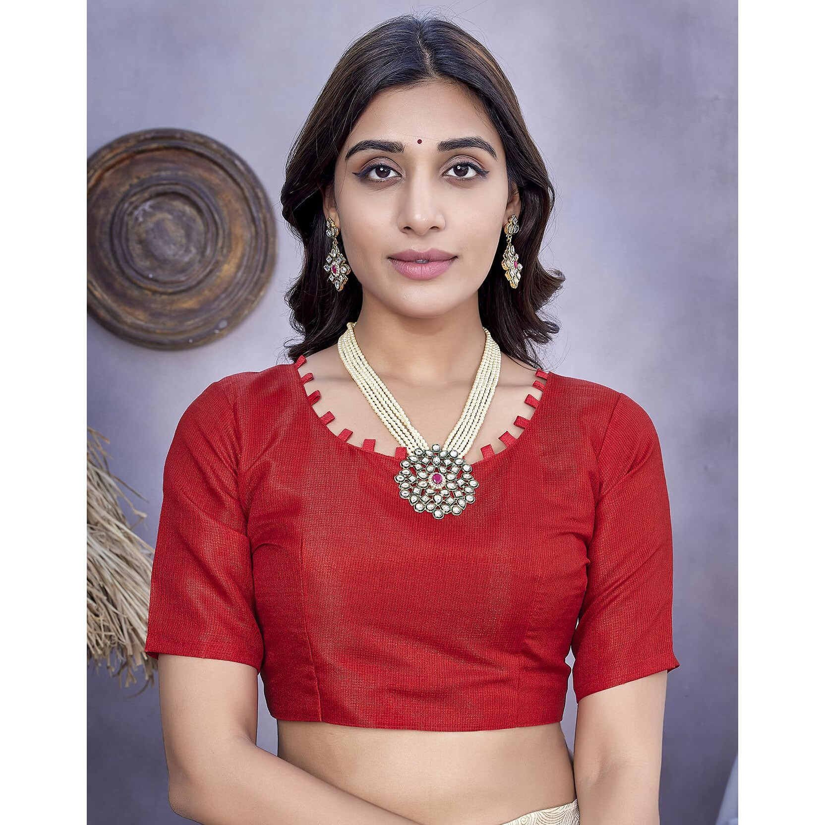 Yashika Plain Art Silk Saree for Women's (AZ-YS-P1-VIVO Orange