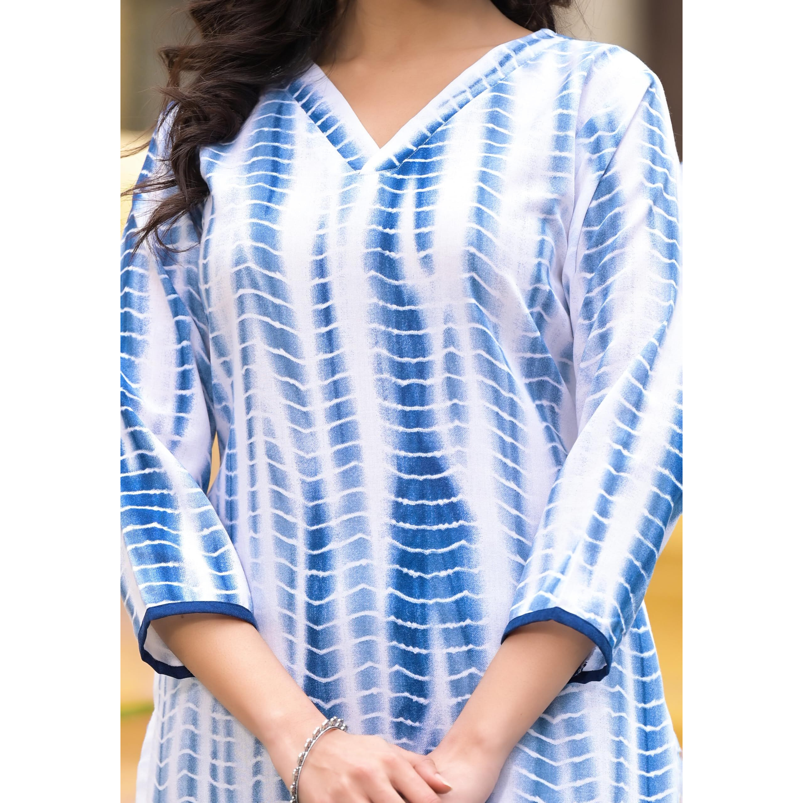 KLOSIA Women Straight Printed Kurta and Pant Set with Dupatta | Ethnic Set | Dupatta Set | Suit Set | Kurta Set | Wedding Suit | (Small) Navy Blue
