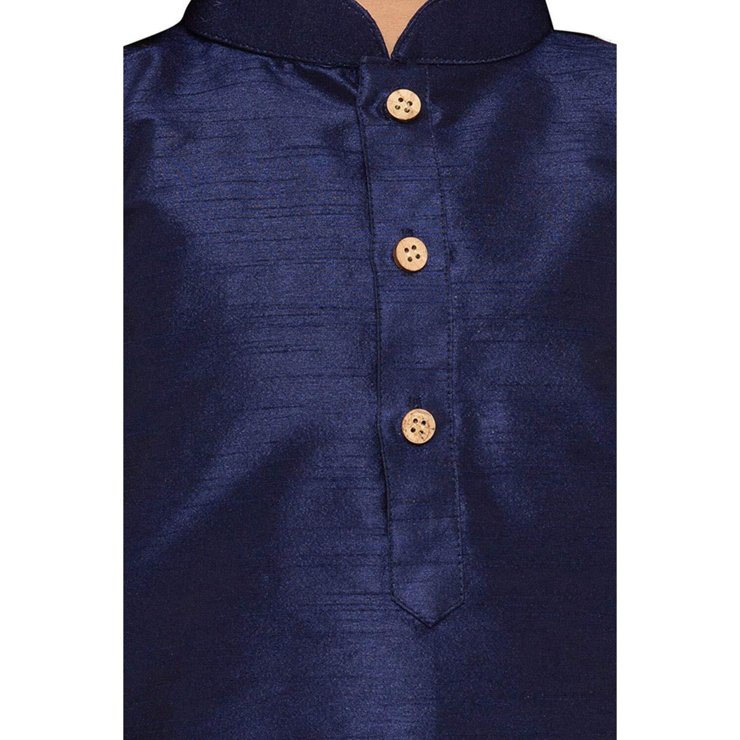VASTRAMAY Bottle Green Cotton Silk Boys Dhoti Kurta Set Dress(11-12 Years)