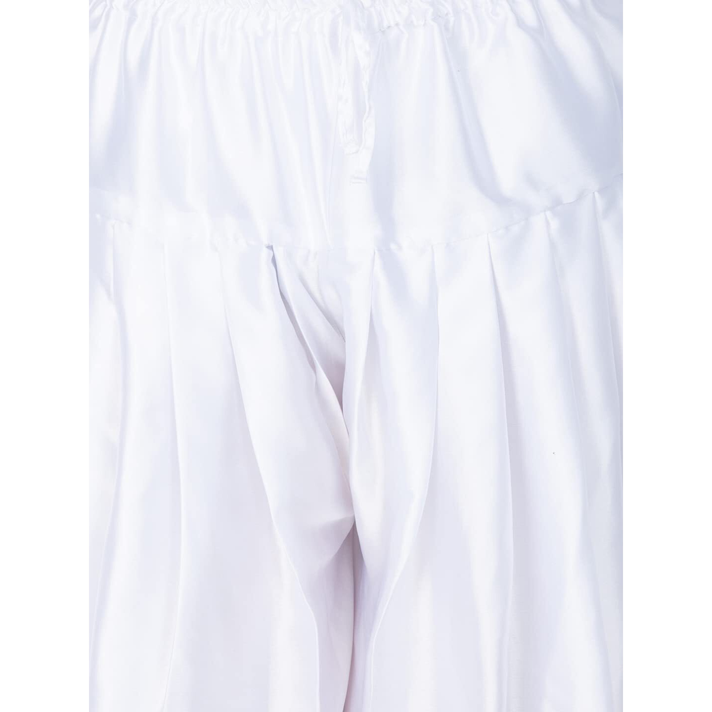 VASTRAMAY Mens Cotton Blend White Dhoti - Comfort, Classic Design for Festivals & Ceremonies | Solid Cowl Pattern Patiala Dhoti Pant| Ethnic Indian Wear for Men_VASMCDWH_46