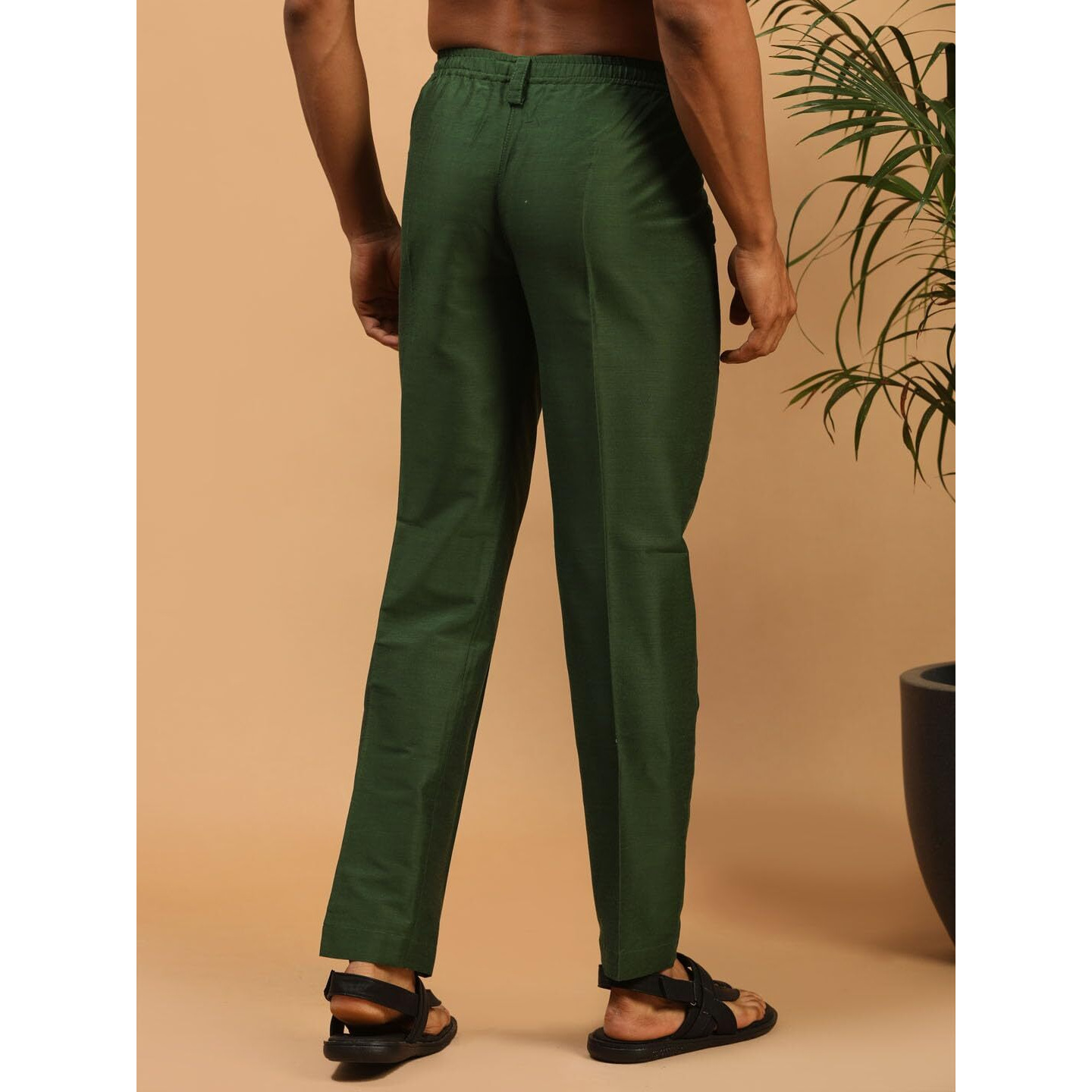 VASTRAMAY Men's Green Viscose Pant Style Pyjama_VASMPANT002GN_36