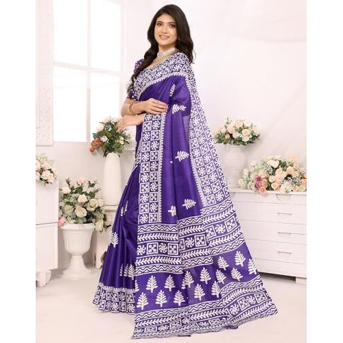 Yashika Women's Woven Printed Art Silk Saree with Unstitched Blouse Material (AZ-YS-P1-KAMAKSHI-RADHA-Parent_Violet)