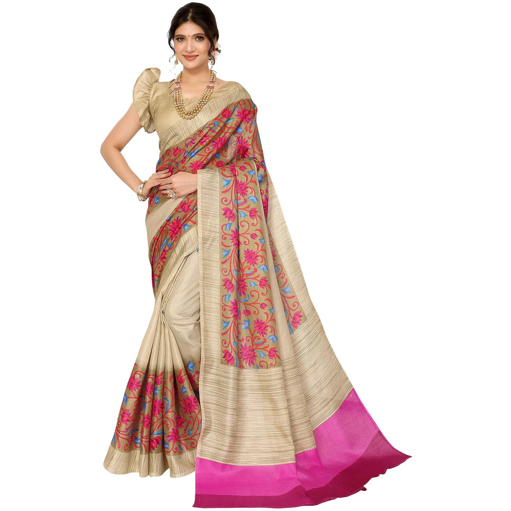 Yashika Women's Woven Printed Art Silk Saree with Unstitched Blouse Material (AZ-YS-P1-KAMAKSHI-RADHA-Parent_Purple 01)