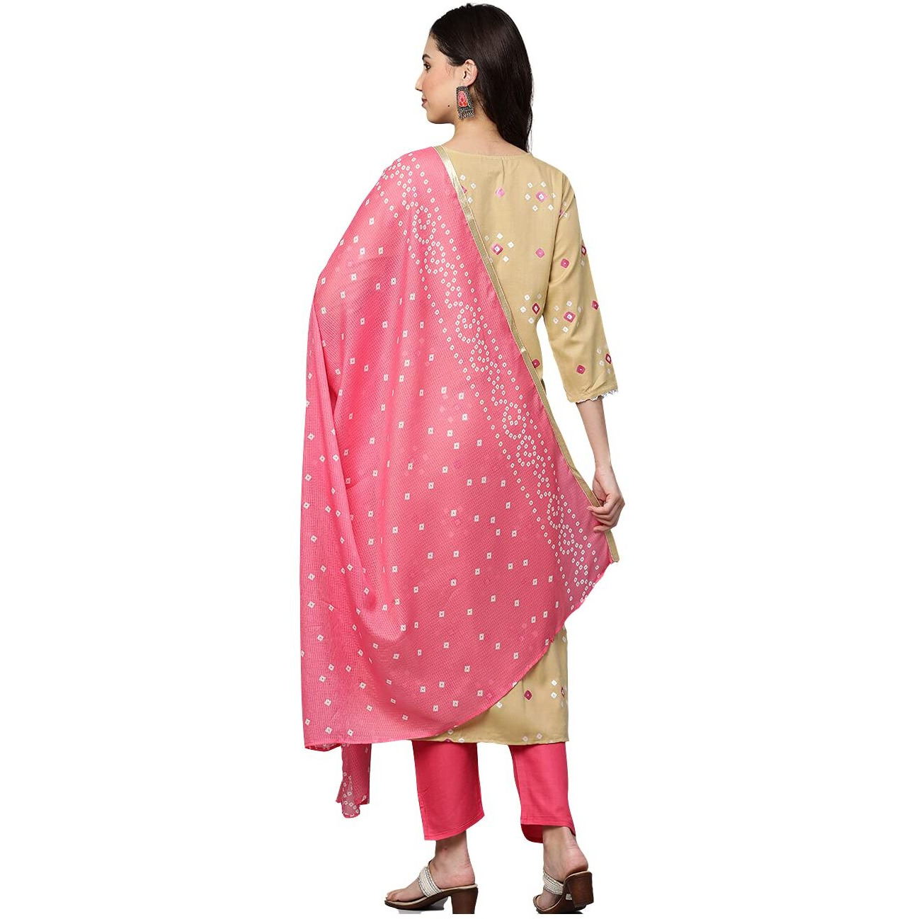 ANNI DESIGNER Women's Cotton Straight Printed Kurta with Pant & Dupatta (SHIPRA Light Green_S-Light Green_Small)