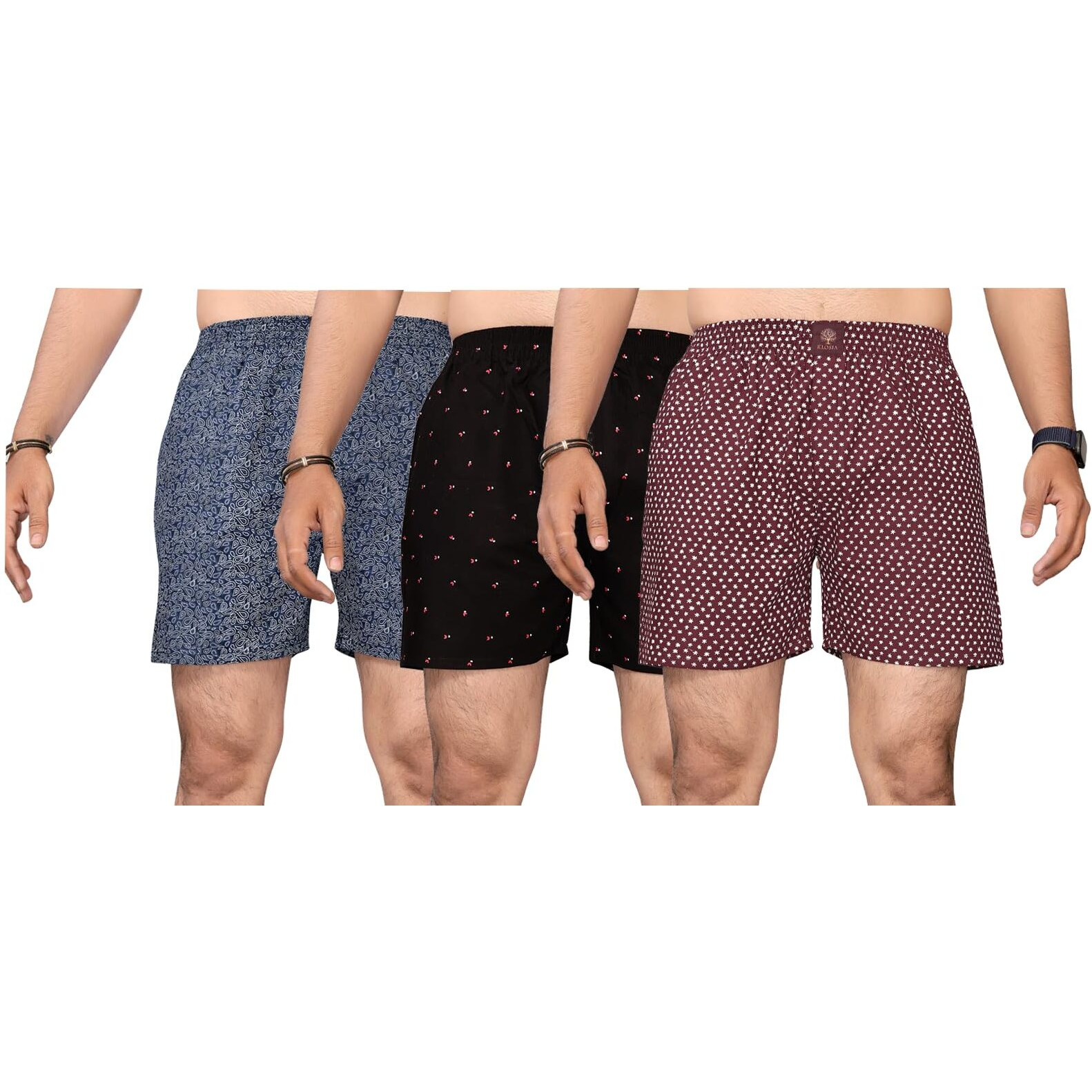 KLOSIA Men's Cotton Printed Regular Boxer Shorts