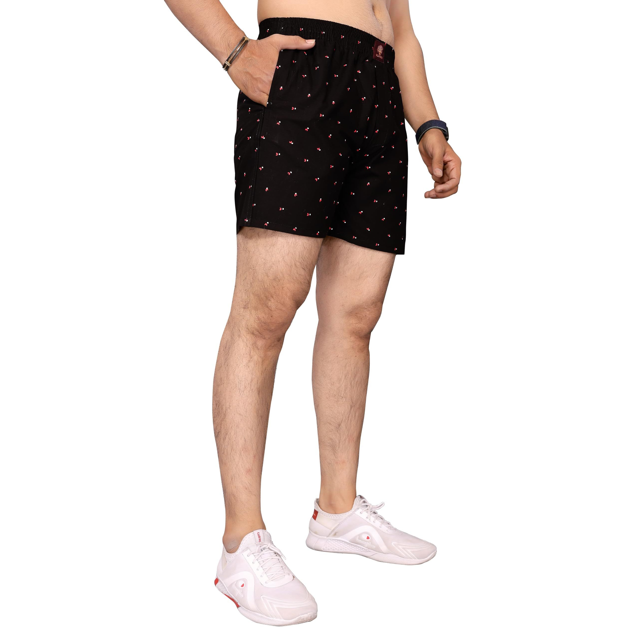 KLOSIA Men's Cotton Printed Regular Boxer Shorts