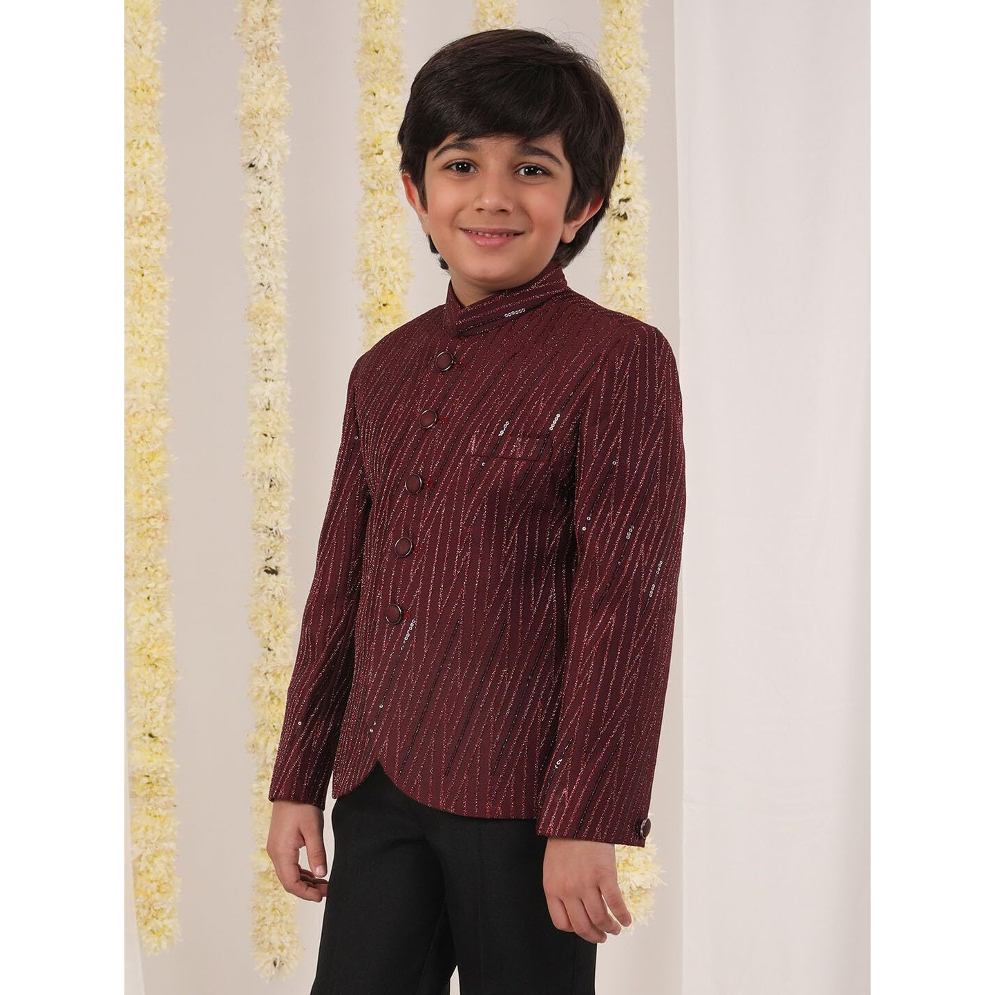 VASTRAMAY Boys' Maroon Jodhpuri_VASBJP039MA_20