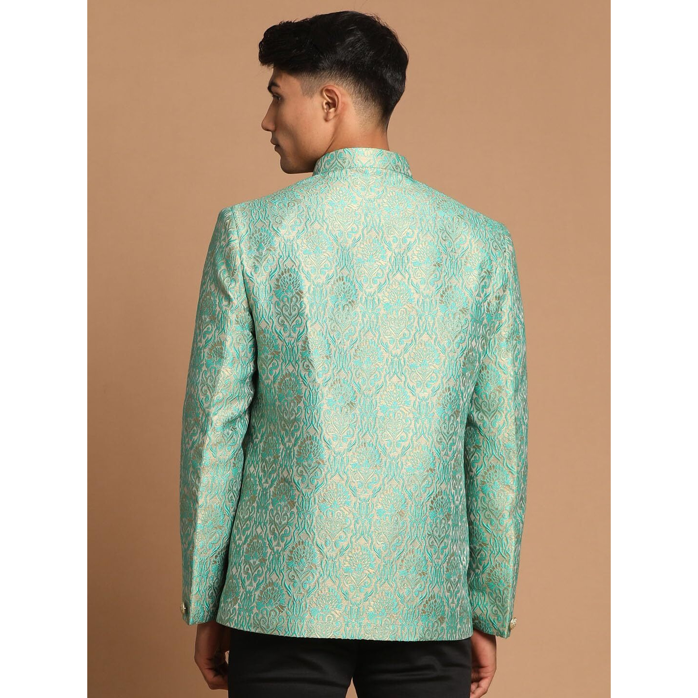 VASTRAMAY VastramayBanarasi Brocade Jodhpuri Coat  Tightly Woven Fabric with Long-Lasting Sheen, The Prince Coat for Men