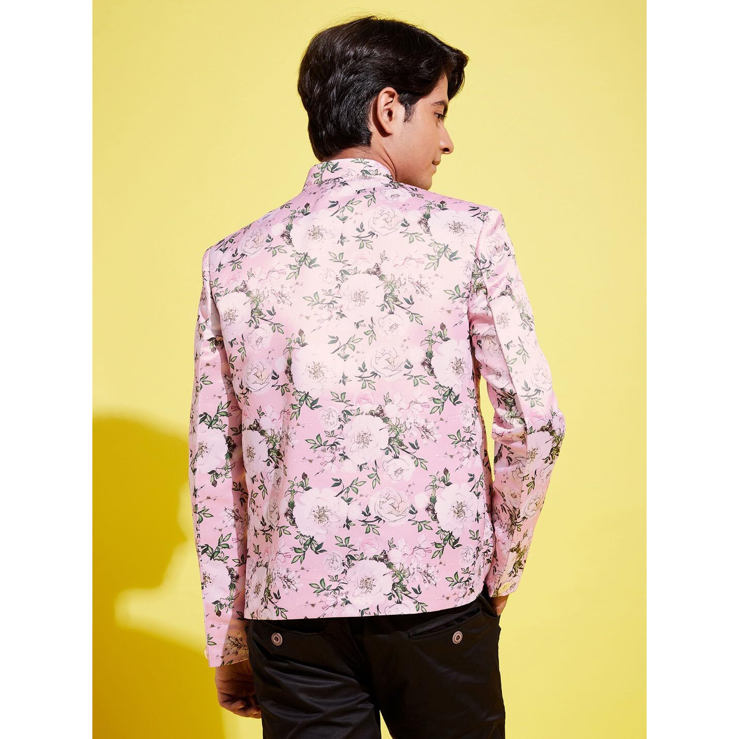 VASTRAMAY YUVA Boys' Multicolor-Base-Pink Jodhpuri_VYUVBJP002PN_36XL