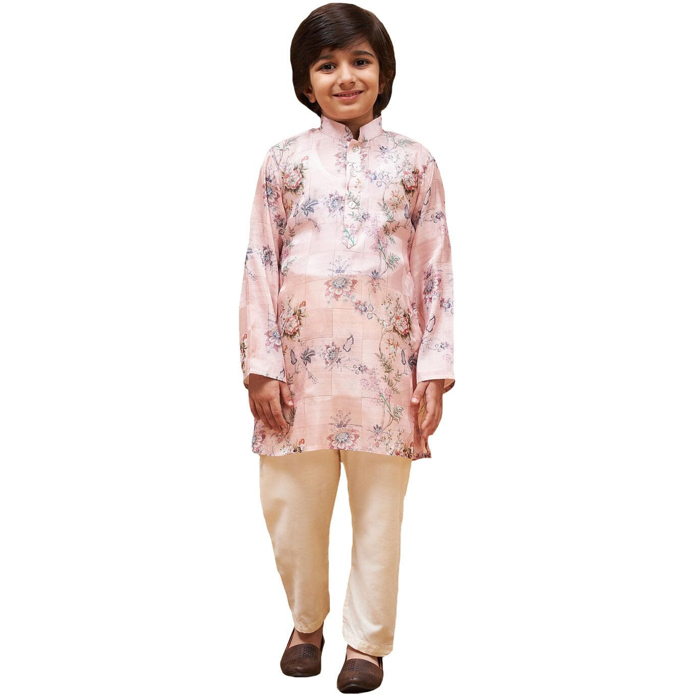 VASTRAMAY Boy's Pink Kurta Pyjama Set_VASBK137nBVPCR_24