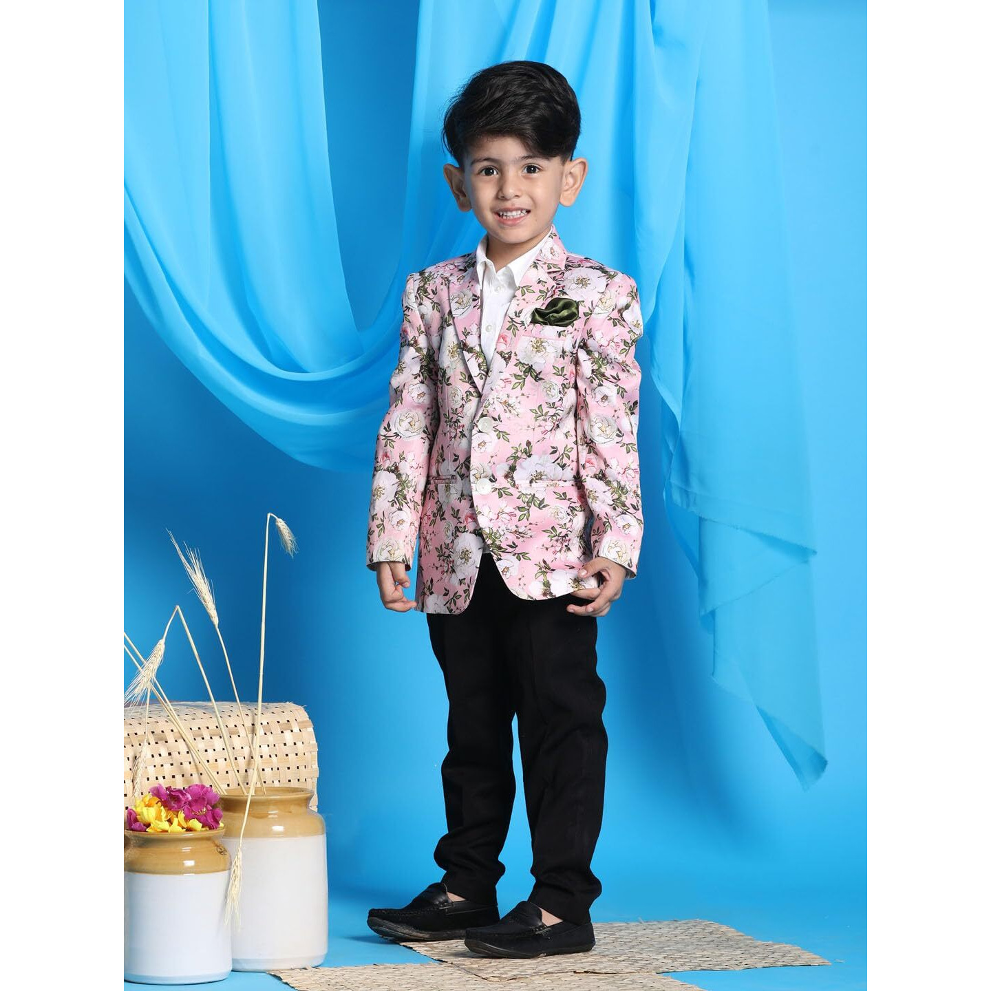 VASTRAMAY Boys' Pink Blazer_VASBCT007PN_36