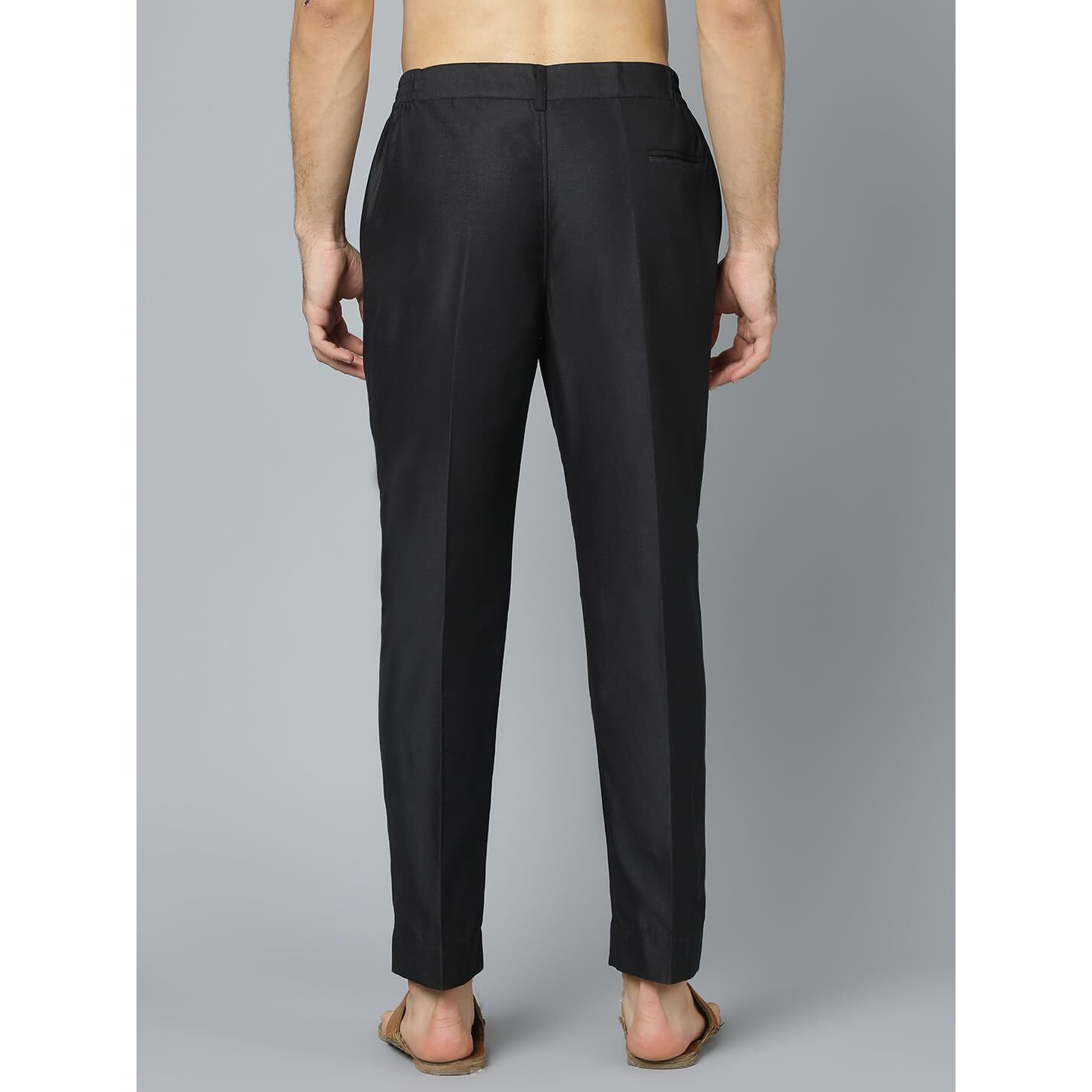 VASTRAMAY Men's Black Viscose Pant Style Pyjama | Viscose Pant Style Pyjama For Men