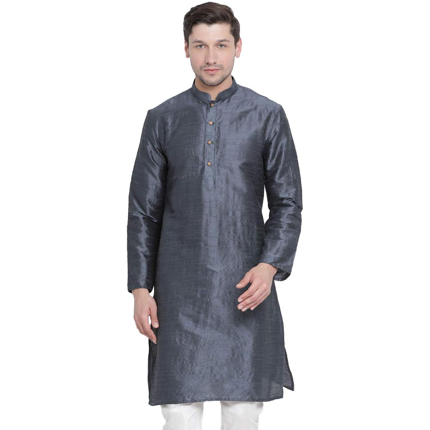 VASTRAMAY Men's Cotton Silk Blend Kurta-New