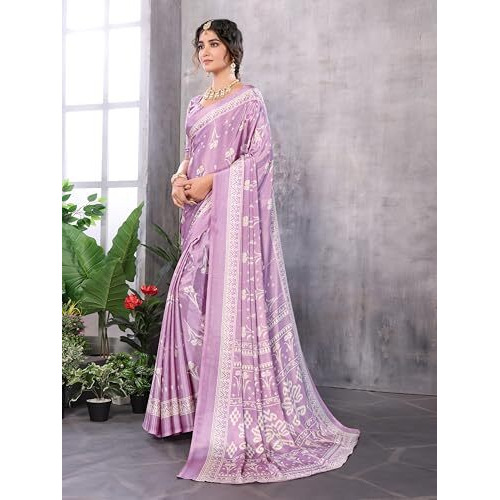 Yashika Women's Woven Latest Tussar Silk Saree with Lace and Blouse Material (AZ-YS-P1-RIZWANA-Parent_Purple)