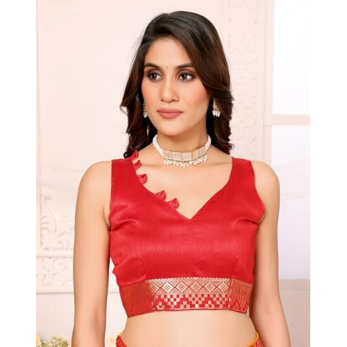 Yashika Women's Woven Latest Georgette Saree with Lace and Blouse Material (AZ-YS-P1-PADMINI-VANSHI-Parent_Yellow 02)