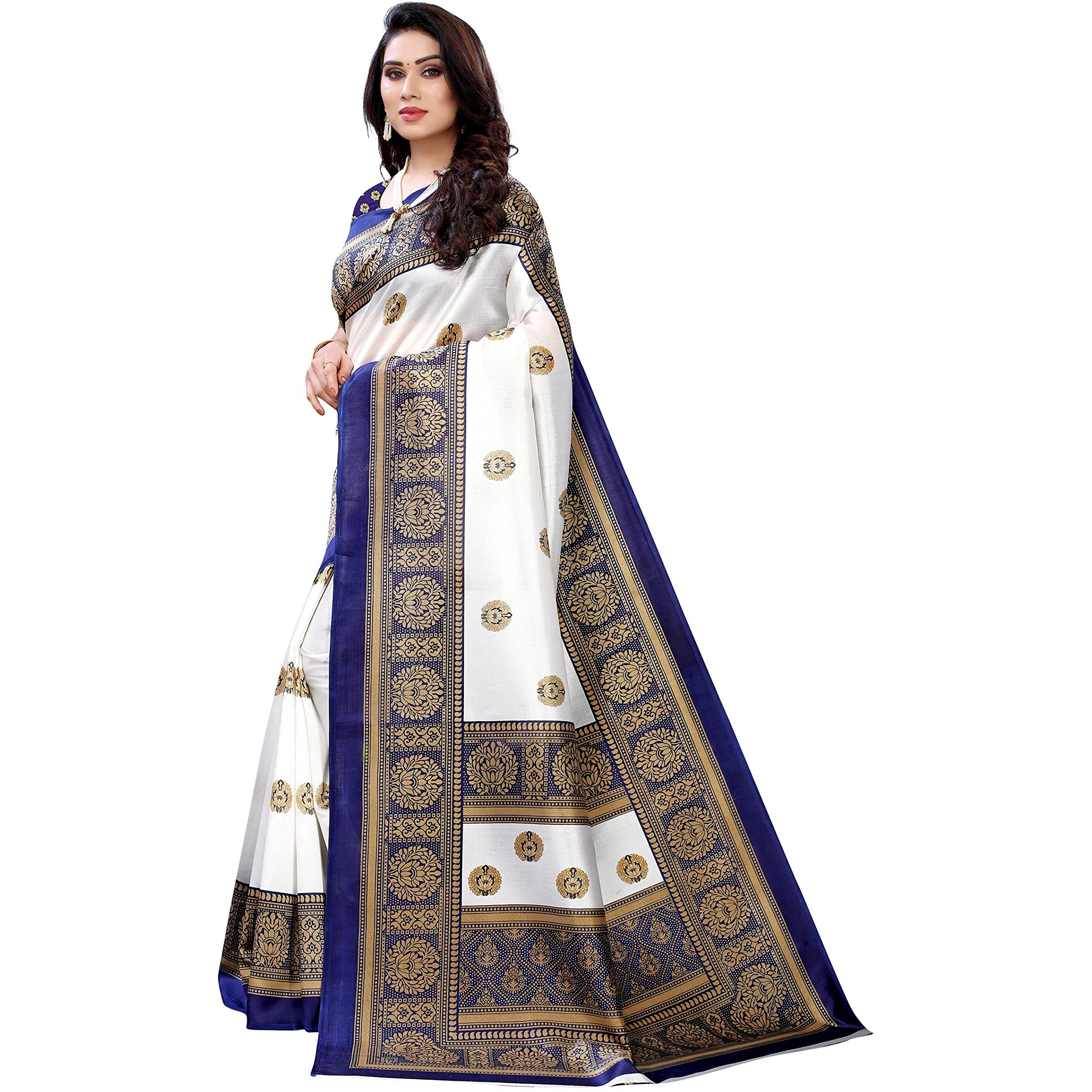 Yashika Women's Art Silk Sarees (AAMRAPALI Navy