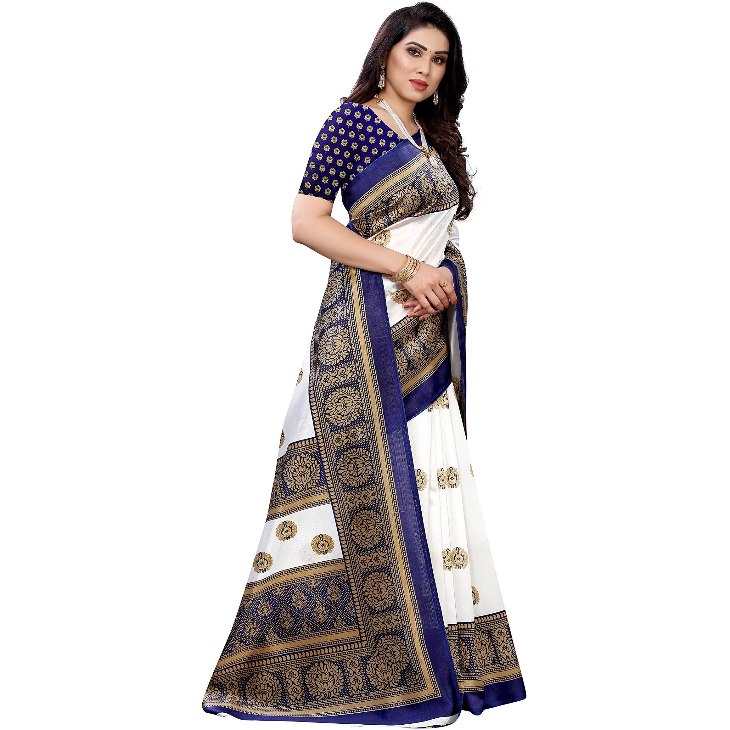Yashika Women's Art Silk Sarees (AAMRAPALI Navy