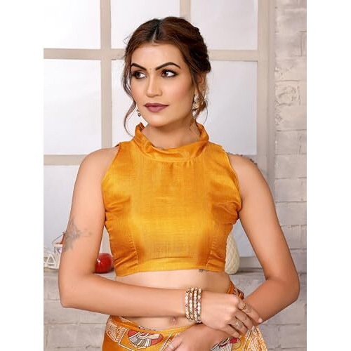 Yashika Women's Woven Latest Art Silk and Tassels Saree with Unstitched Blouse Material (AZ-YS-P1-NAFIZA-Parent-NEW_Yellow)