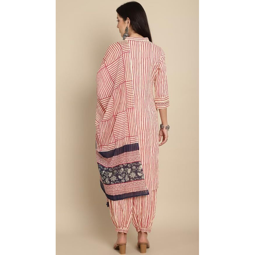 Yashika Women's Floral Regular Kurta Ethnicity Meets in Style Experience The Perfect of Tradition and Comfort with Our Cotton Blend Sets (AZ-YS-OG-KS2134-Parent_Beige_S)