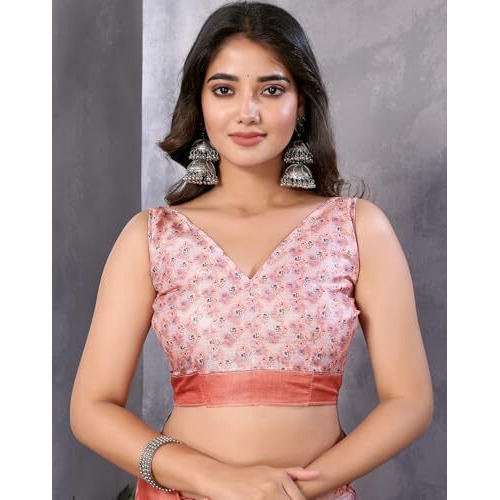 Yashika Women's Digital Print Art Silk Cotton Saree with Tassels and Golden Border - Lightweight and Elegant Ethnic Wear for Festive and Casual Occasions (AZ-YS-P3-PUSHPA 08)