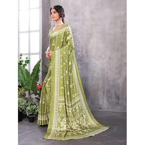 Yashika Women's Woven Latest Tussar Silk Saree with Lace and Blouse Material (AZ-YS-P2-RIZWANA-Parent_Pista)