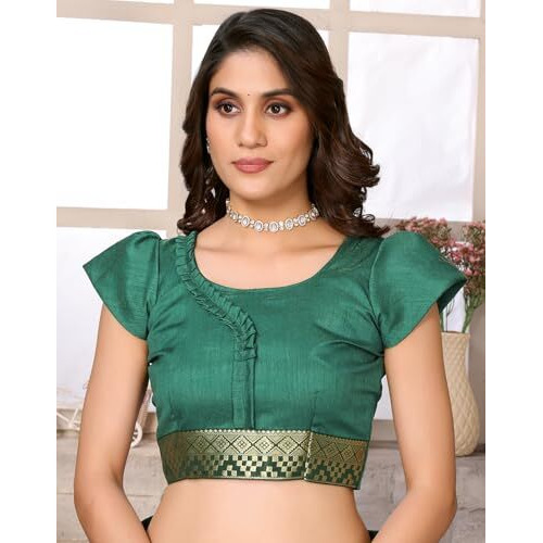 Yashika Women's Woven Latest Georgette Saree with Lace and Blouse Material (AZ-YS-P1-PADMINI-VANSHI-Parent_Green)