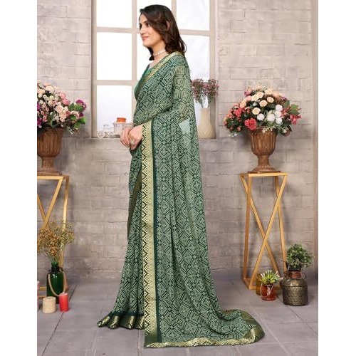 Yashika Women's Woven Latest Georgette Saree with Lace and Blouse Material (AZ-YS-P1-PADMINI-VANSHI-Parent_Green)