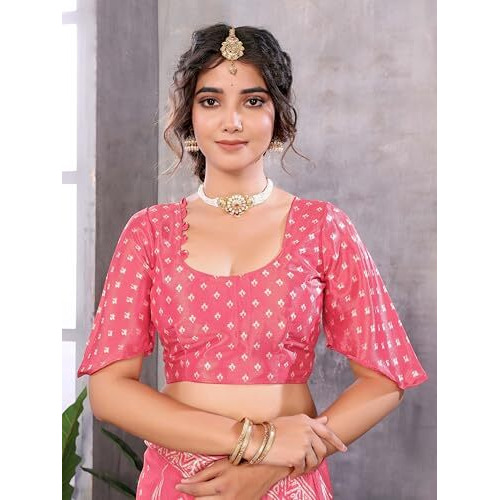 Yashika Women's Woven Latest Tussar Silk Saree with Lace and Blouse Material (AZ-YS-P1-RIZWANA-Parent_Peach)