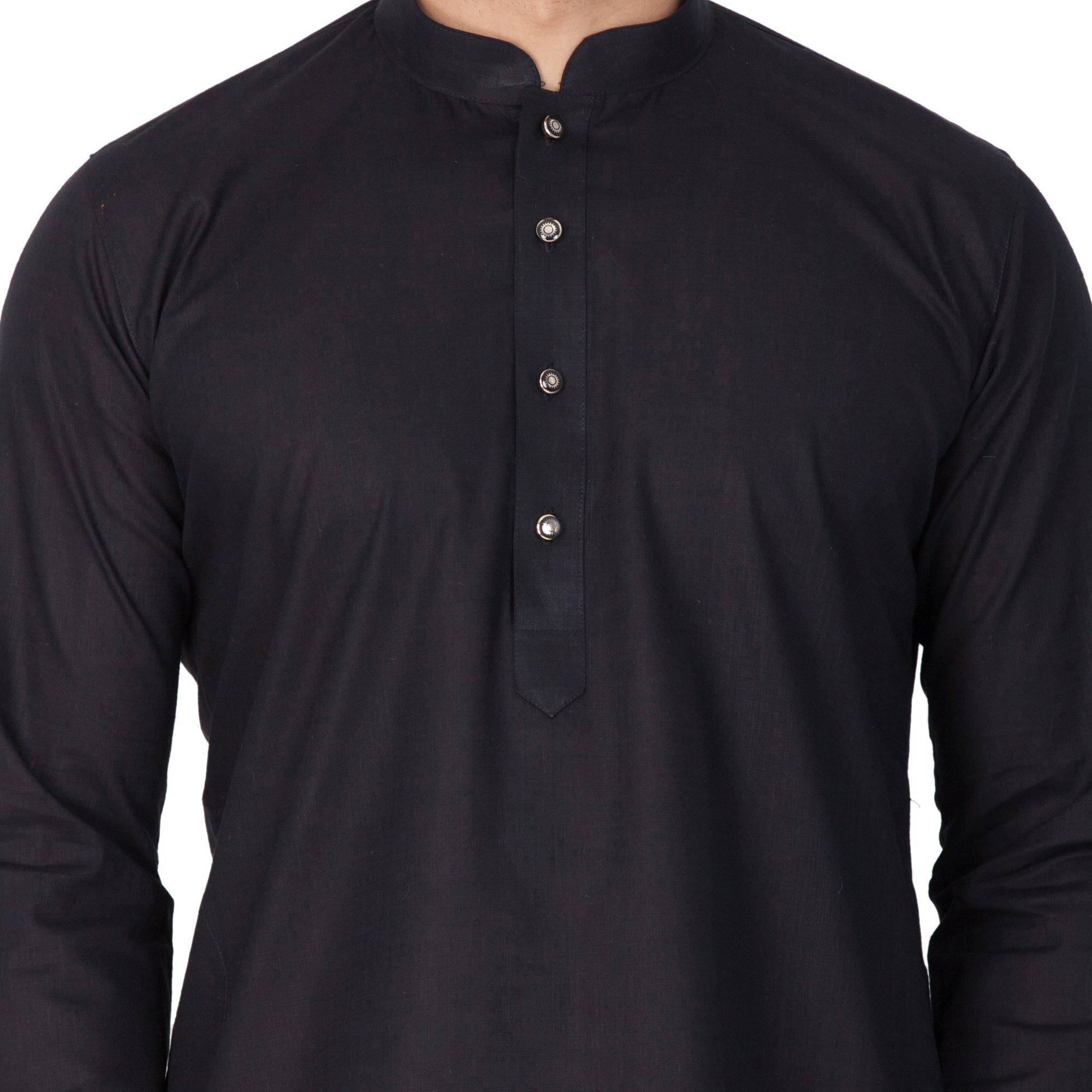 VASTRAMAY Men's Cotton Linen Kurta, Solid Design, Comfortable Fit for Casual, Ideal for Weddings, Parties, and Celebrations