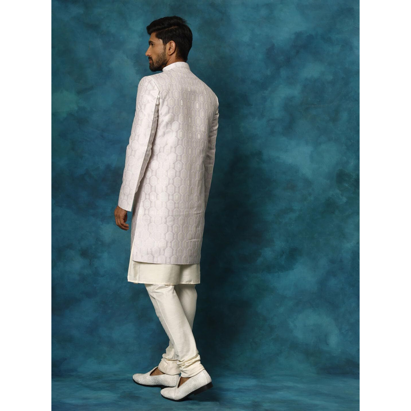 VASTRAMAY Imported Jacquard Fabric Designer Indowestern and Pyjama for Men  Stylish Ethnic Wear for Special Occasions
