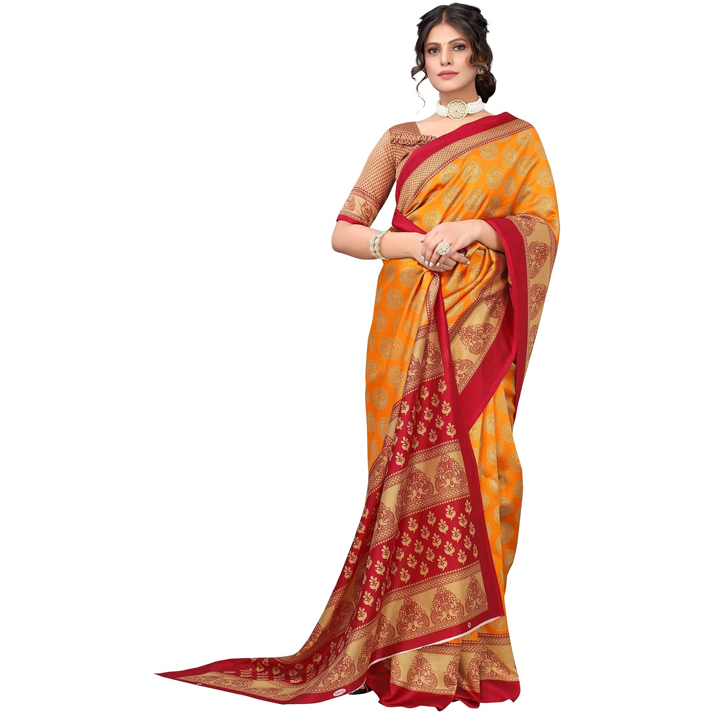 Yashika Women's Art Silk Saree (ALIFA Mustard