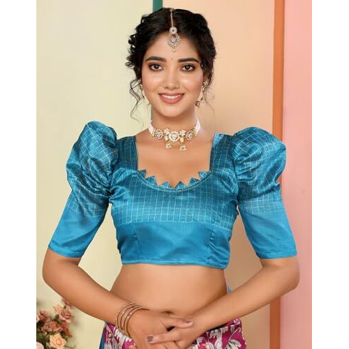 Yashika Women's Art Silk Printed with Tassels Unstitched Blouse Material Stylish Party Casual Wear Traditional Trendy Saree (AZ-YS-P1-SEVIKA-Parent_Pink)