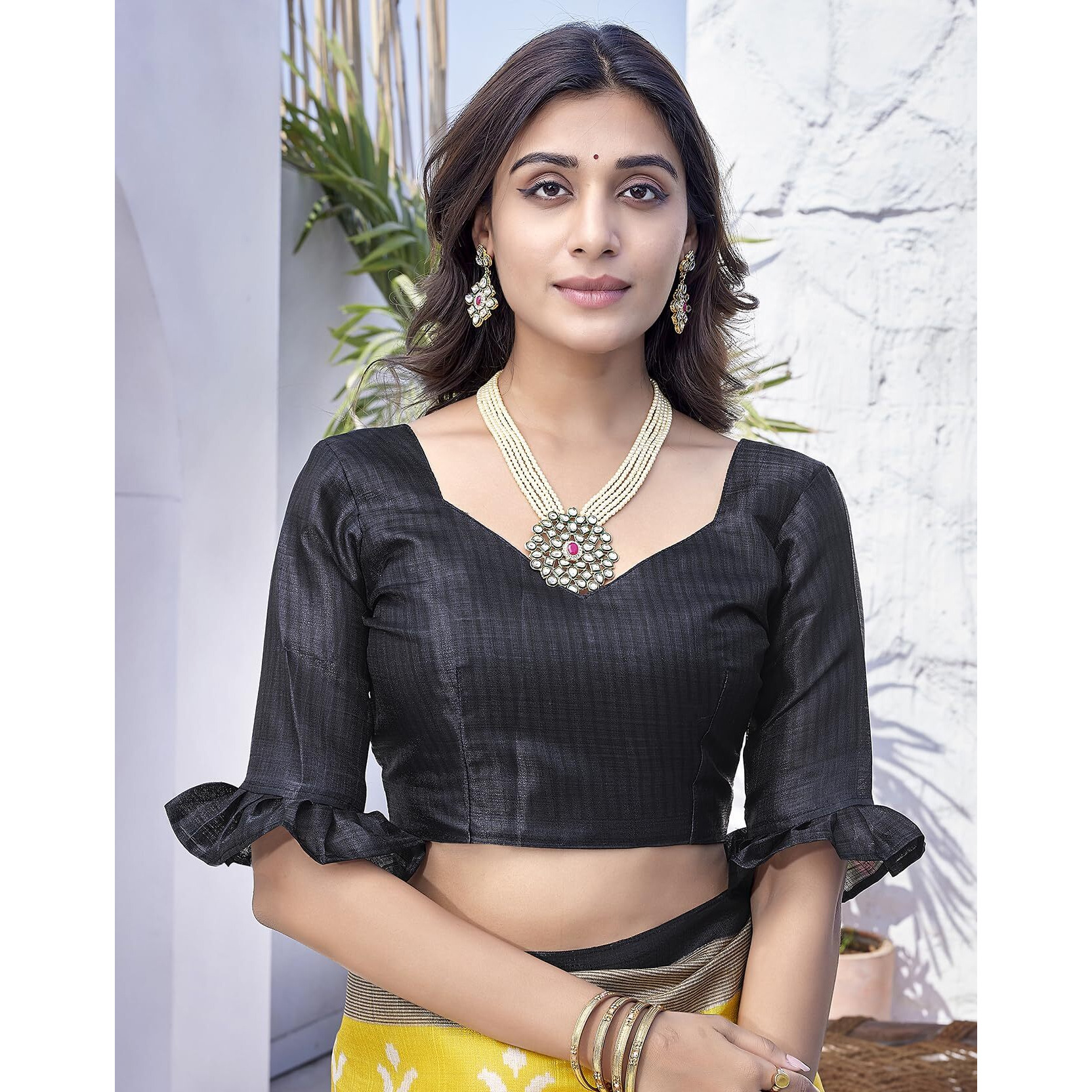 Yashika Women's Vibrant Art Silk Yellow Saree with Trendy Print and Blouse Material  Elevate Your Style with This Chic Ensemble (AZ-YS-P1-PRIYA YELLOW)